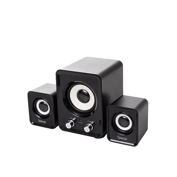 Sistem Boxe PC SPACER SPB-807-BK 2.1 11W Negru - imagine 4