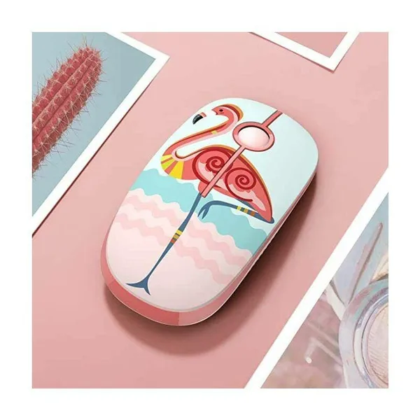 Mouse Wireless TELLUR Flamingo 1600 DPI Roz TLL491191 - imagine 2