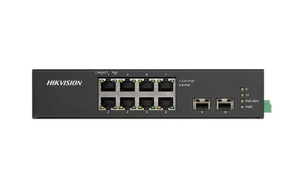 Switch HIKVISION DS-3T0510HP-E/HS 8 Porturi PoE Gigabit - imagine 2