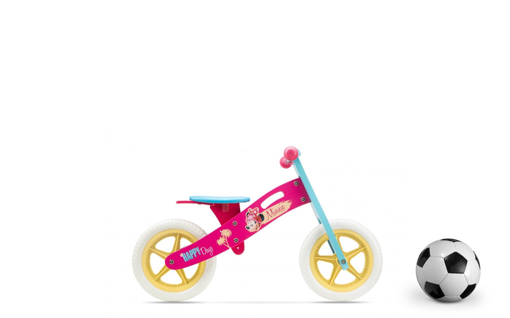 Bicicletă de echilibru SEVEN Minnie Disney 12 inch Roz-Albastru