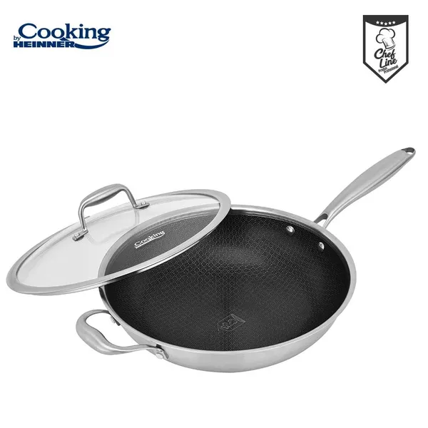 Tigaie Wok HEINNER Titanium3 Inox 4.5L 30cm - imagine 2