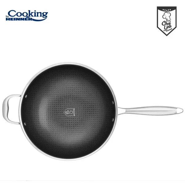 Tigaie Wok HEINNER Titanium3 Inox 4.5L 30cm - imagine 4