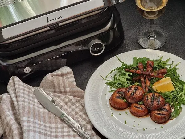 Grill Electric FRAM FEG-2100SSBK 1800-2100W Plăci Detașabile - imagine 5