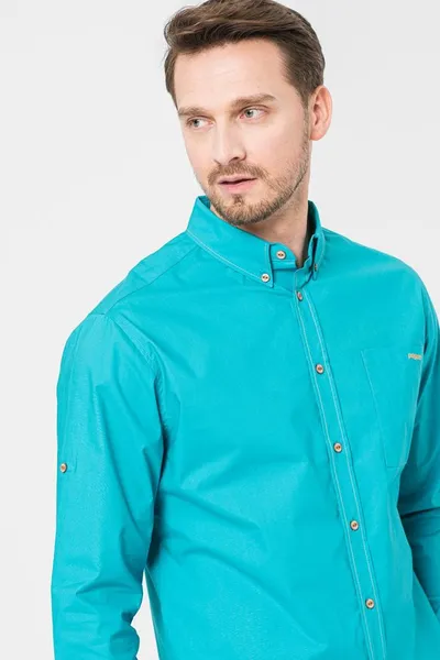 Cămașă Casual Bărbați Turquoise XL PS2122-14-71T