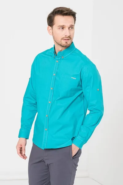 Cămașă Casual Bărbați Turquoise XL PS2122-14-71T - imagine 4