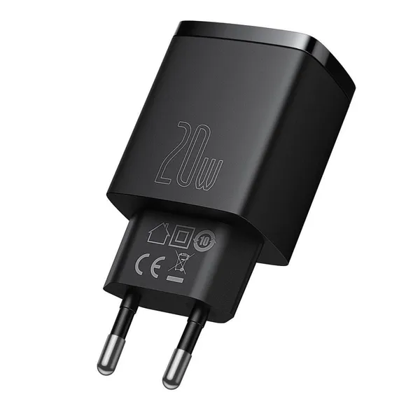 Încărcător Rețea BASEUS CCXJ-B01 Compact 20W Negru - imagine 3