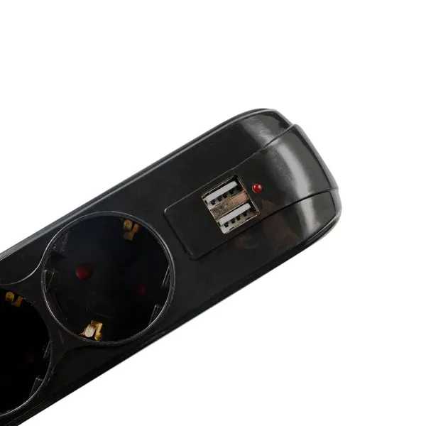 Prelungitor SPACER PP-5-18B-USB 5 Prize 2 USB 1.8m Negru - imagine 10