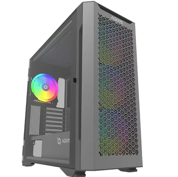 Carcasă PC AQIRYS AQUILLA Mid Tower ARGB Negru - imagine 1
