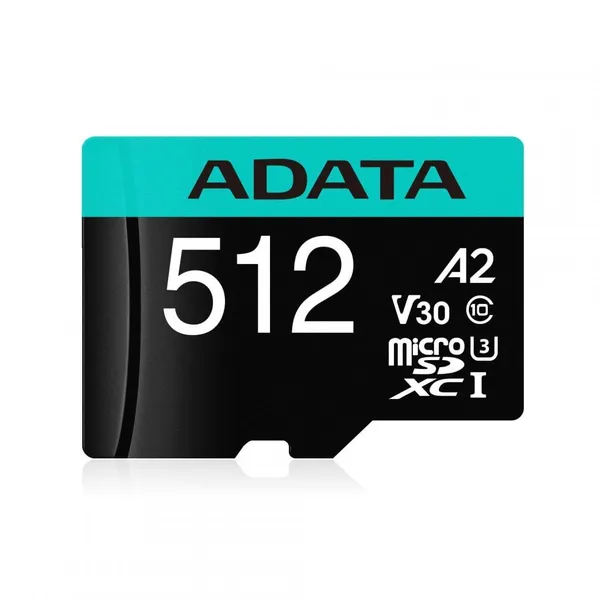 Card MicroSD ADATA 512GB Class 10 UHS-I U3 cu Adaptor