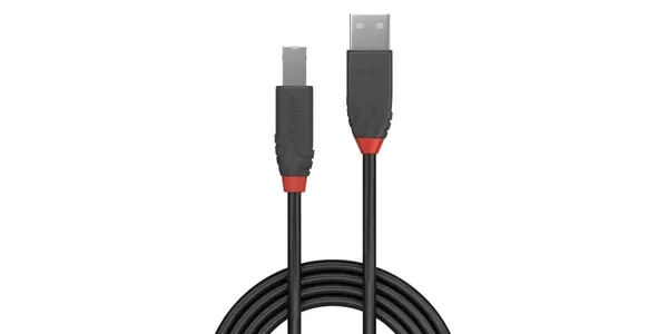 Cablu USB LINDY 0.2m Tip A la Tip B Negru LY-36670