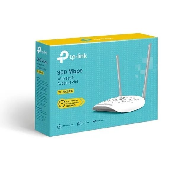 Access Point TP-LINK TL-WA801N N300 2.4 GHz Alb - imagine 2