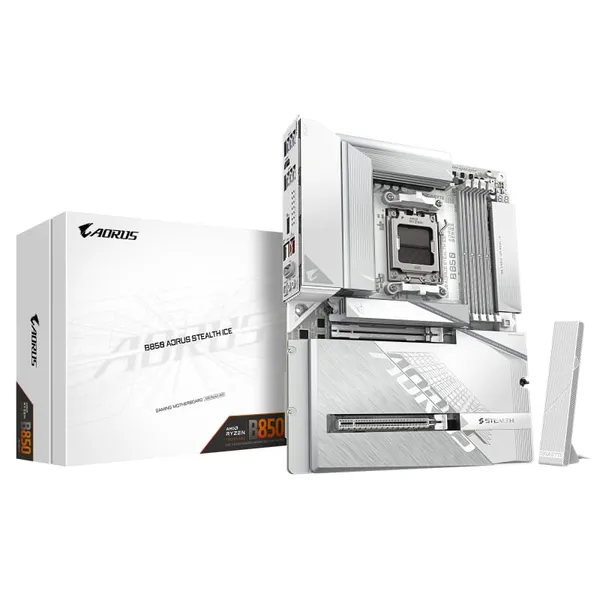 Placă de bază GIGABYTE B850 AORUS STEALTH ICE AM5 Alb ATX