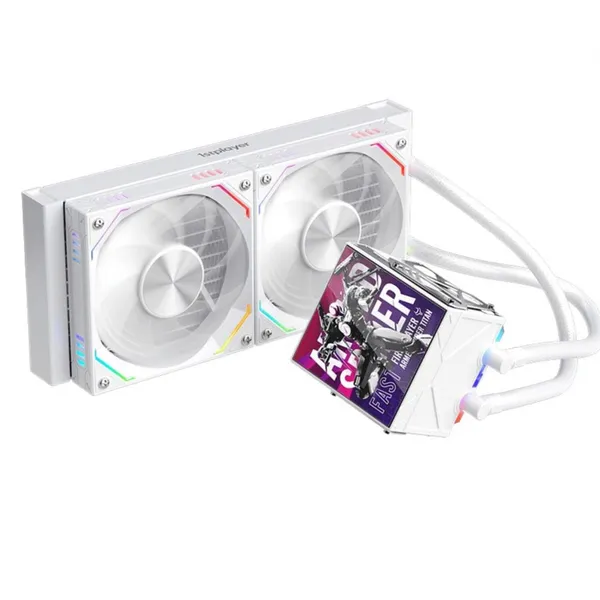 Cooler Procesor 1st PLAYER FT 240-wh Lichid 12 cm 2 Ventilatoare aRGB Alb