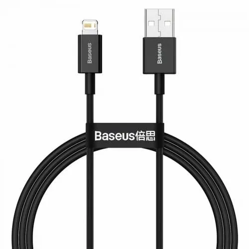 Cablu Alimentare și Date BASEUS CALYS-A01 USB-Lightning 1m Negru