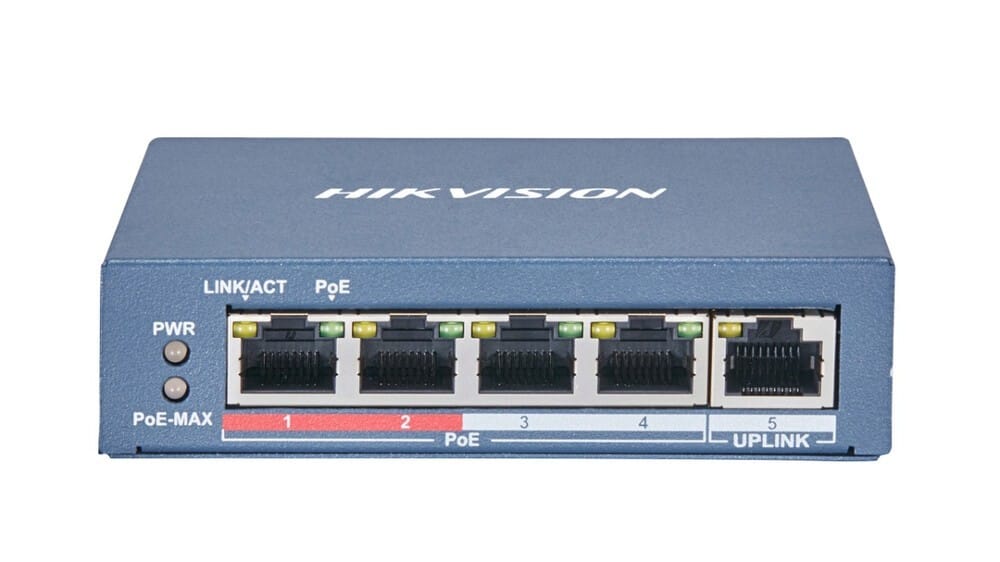 Switch HIKVISION DS-3E0105P-E(B) 4-port PoE+
