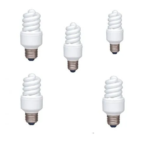 Set 5 becuri Fluorescent PANASONIC 13W E27 Alb Rece Spirala EFD13E672V-5