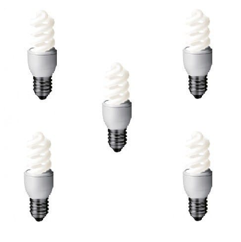 Set 3 becuri Fluorescent PANASONIC EFD8E65HD-5 8W E27 Alb Rece Spirală