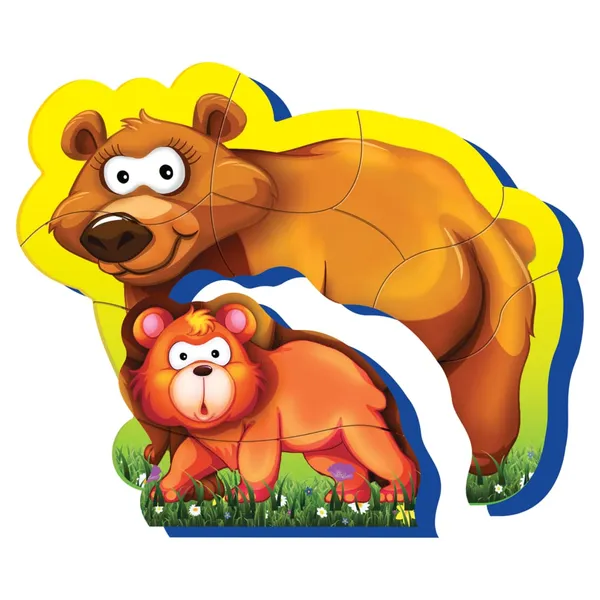 Puzzle PUEDO TOYS Mama și Copilul Urs 8 Piese Spumă EVA - imagine 2