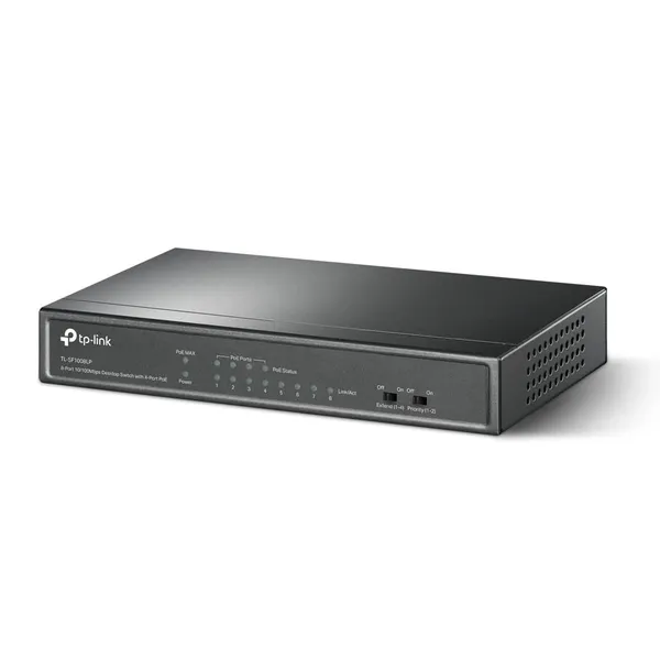 Switch TP-LINK TL-SF1008LP 8 Porturi 10/100 Mbps PoE - imagine 2