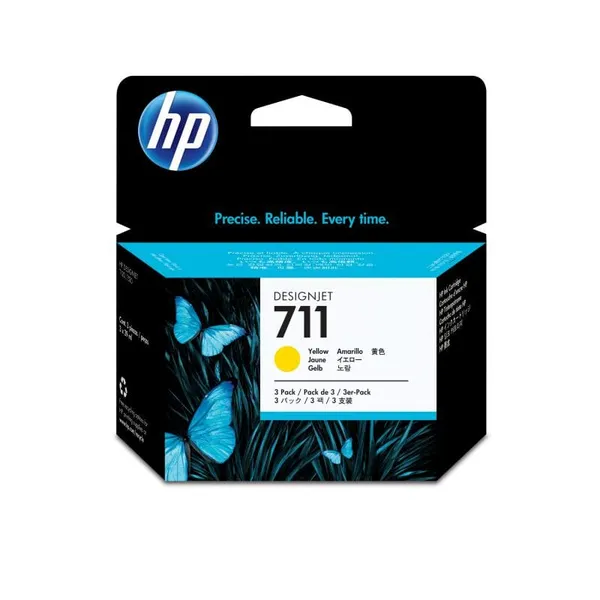 Cartuș Cerneală HP 711 Yellow 29 ml CZ132A Original - imagine 2