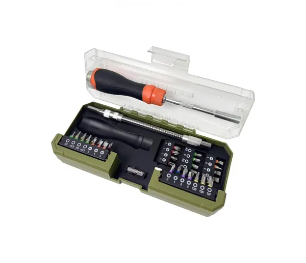 Set Șurubelniță cu Clichet HEINNER 43 Piese cu Accesorii