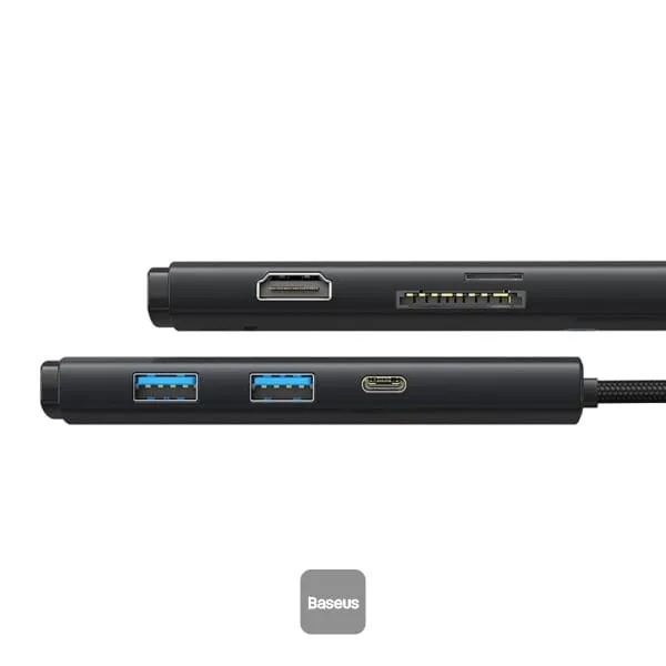 Docking Station BASEUS WKQX050101 Lite USB Type-C Negru - imagine 3