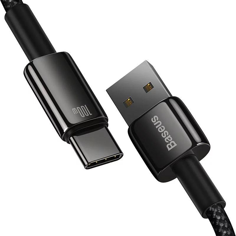 Cablu BASEUS CAWJ000101 USB-C 100W 2m Negru - imagine 3