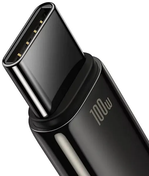 Cablu BASEUS Tungsten Gold CAWJ000101 USB-A la USB-C 100W 2m Negru - imagine 2