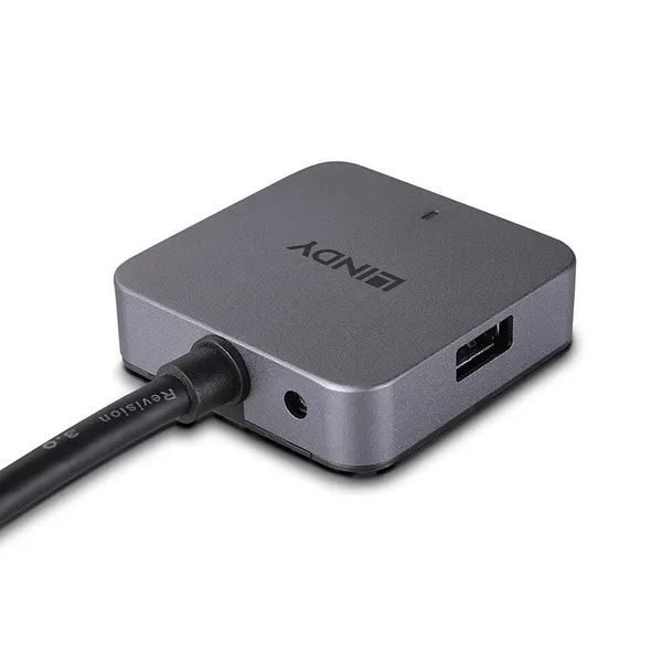 Hub USB LINDY 4 Porturi USB 3.2 5Gbps Cablu 5m Gri LY-43388 - imagine 4