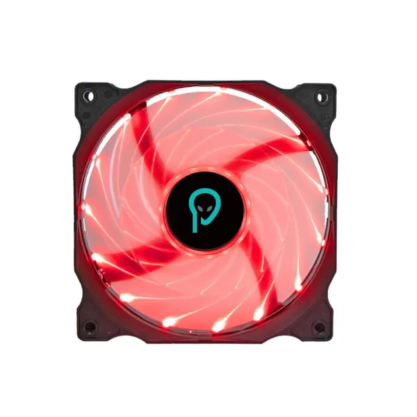Ventilator PC SPACER SPFC-120-4P-RD 120 mm LED Roșu - imagine 2