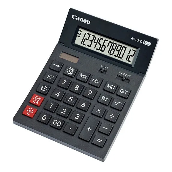 Calculator birou CANON AS2200 12 digiti LCD Negru - imagine 1