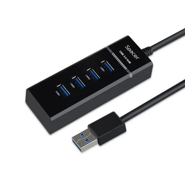 Hub USB SPACER SPH-4USB30-01 4 Porturi Negru