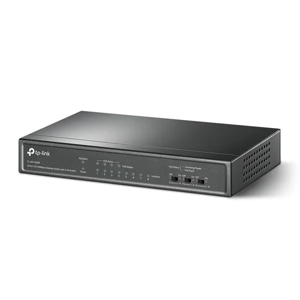 Switch TP-LINK TL-SF1008P 8 Porturi 10/100 Mbps 4 PoE - imagine 2