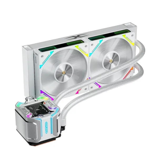 Cooler Procesor 1ST PLAYER X-Starship 240-wh Display IPS ARGB Alb