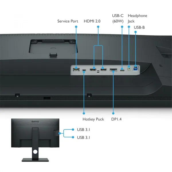 Monitor BENQ SW321C 31.2 inch 3840x2160 IPS Gri - imagine 9