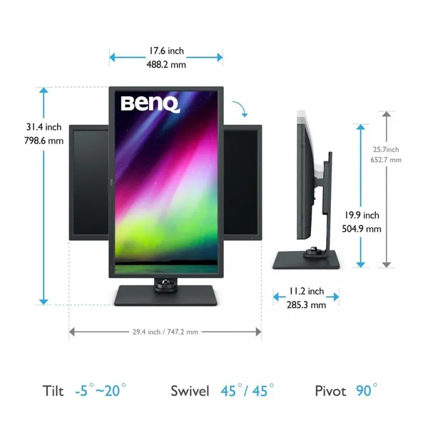 Monitor BENQ SW321C 31.2 inch 3840x2160 IPS Gri - imagine 10