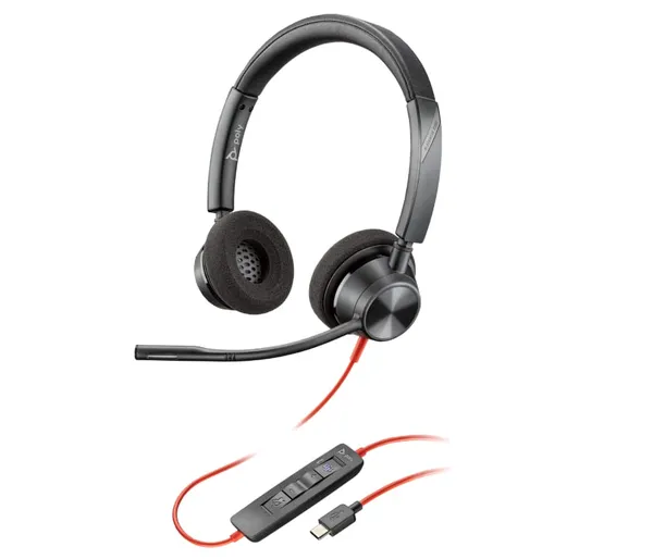 Căști POLY Blackwire 3320 Stereo USB-C Negru