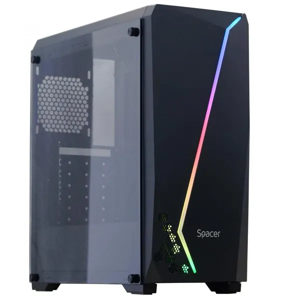 Carcasă PC SPACER Flash SPCS-GC-FLASH ATX Mid Tower Negru - imagine 8