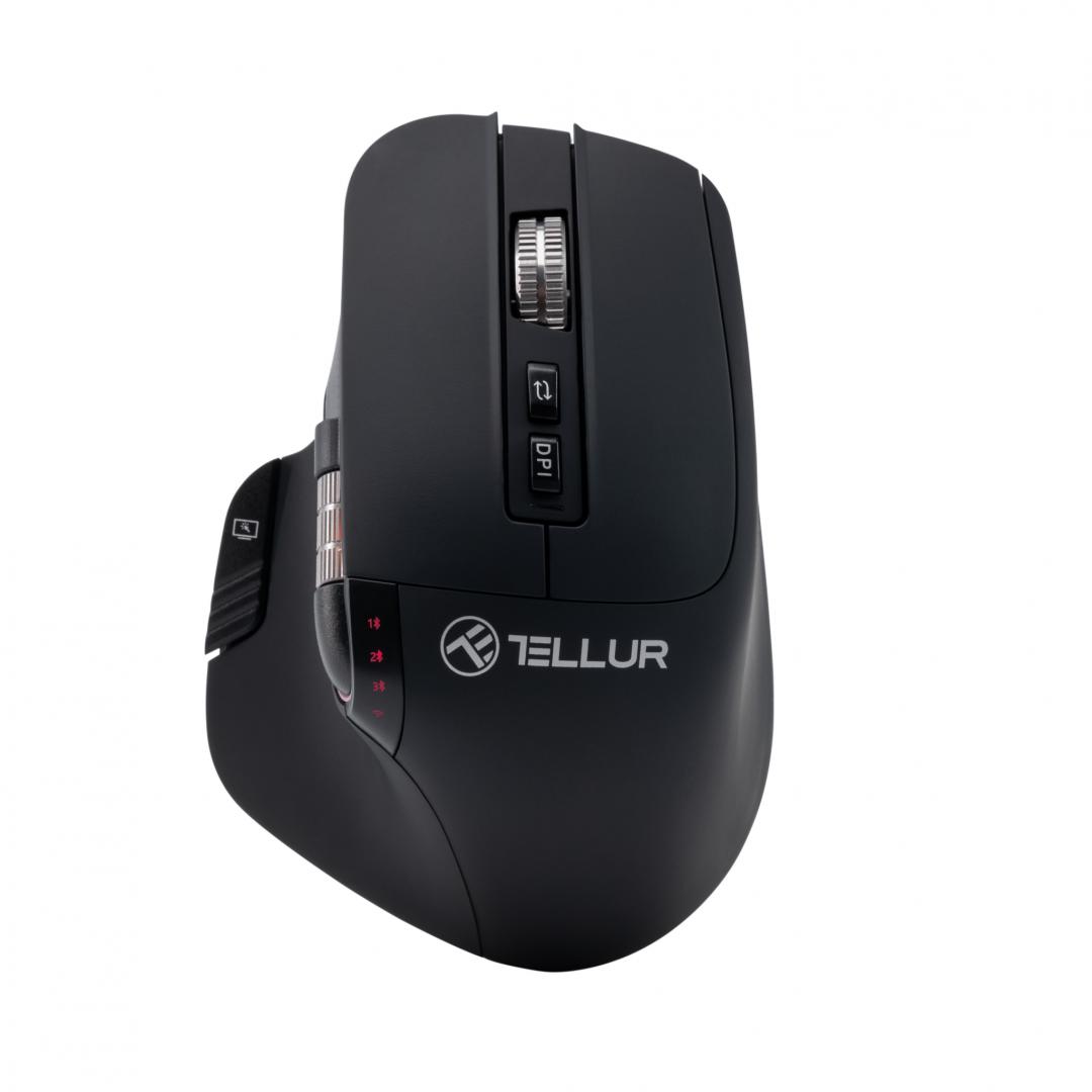 Mouse TELLUR Shade Wireless 3200 DPI Silent Click RGB Negru