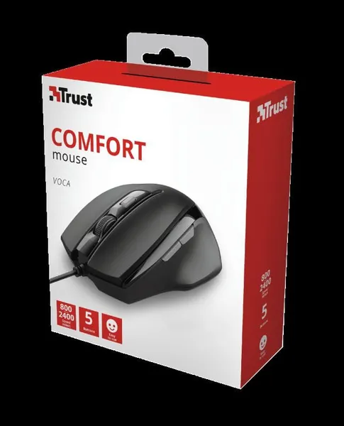 Mouse TRUST Voca Comfort 2400 DPI Negru TR-23650 - imagine 7