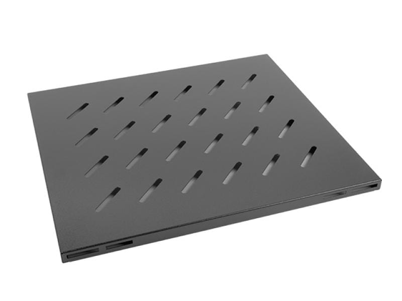 Poliță Fixă Rack LANBERG 19 inci 1U 465x515 mm 120 kg Negru AK-1003-B