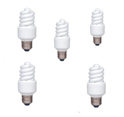 Set 5 becuri Fluorescent PANASONIC 13W E27 Spirala Alb Cald EFD13E282V-5