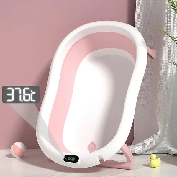 Cădiță Pliabilă U-GROW cu Termometru și Pernuță Roz - imagine 3