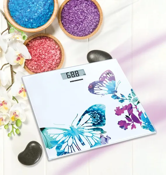 Cântar de baie HEINNER Butterfly 150 HBS-150BTF - imagine 2