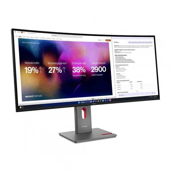Monitor LENOVO ThinkVision P40WD-40 39.7 WUHD 5120x2160 Black