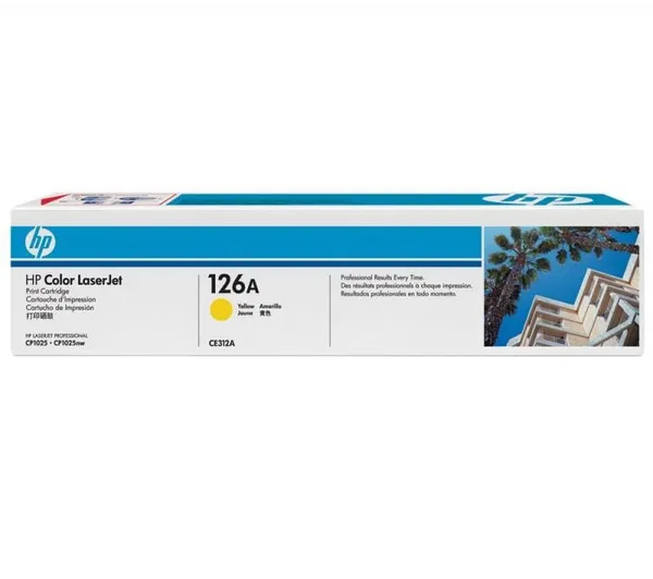 Toner HP CE312A Yellow Original 1000 Pagini - imagine 2
