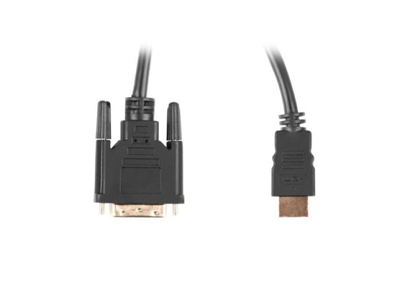 Cablu HDMI-DVI LANBERG 3m Dual Link 4K Negru CA-HDDV-20CU-0030-BK