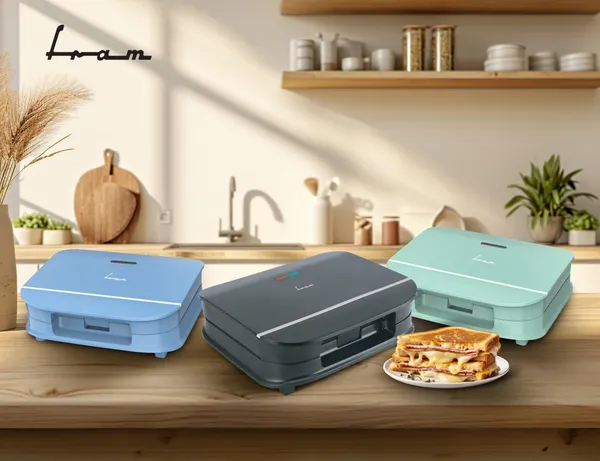 Sandwich Maker FRAM FSM-700GR 700W Verde - imagine 3