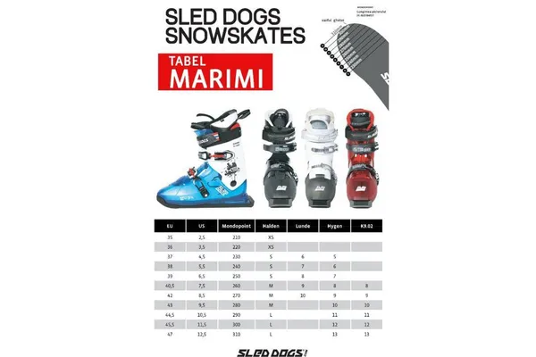 Snoskates SLED DOGS K9.02 290 mm Mărime 44.5