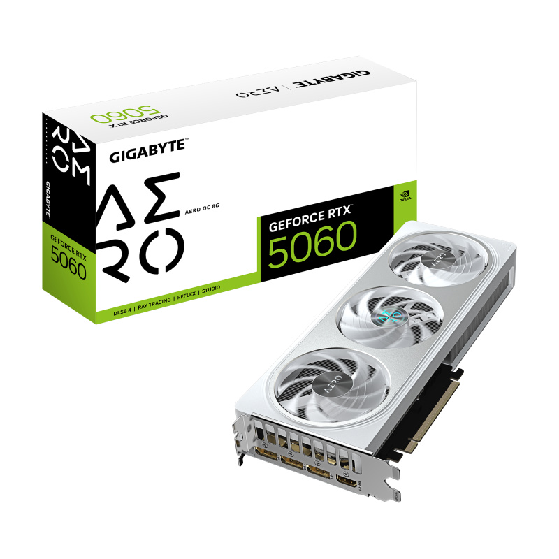 Placă Video GIGABYTE GeForce RTX 5060 AERO OC 8GB GDDR7